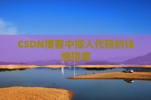 CSDN博客中插入代码的详细指南